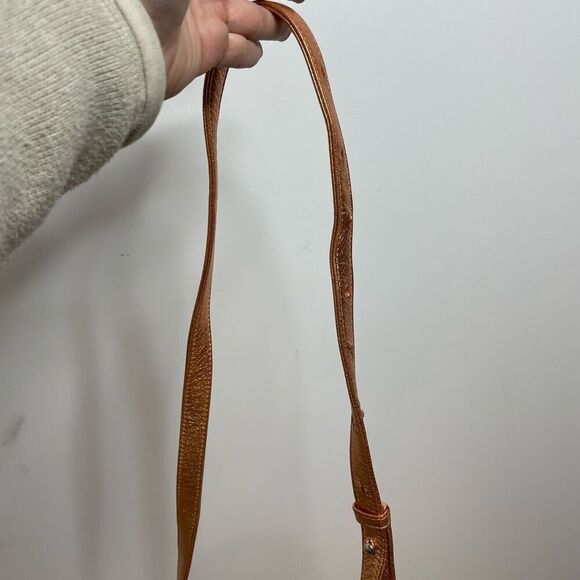 Baggu Anthropologie Delphine Leather Circle Bag Crossbody Purse Rose Gold - Picture 9 of 11